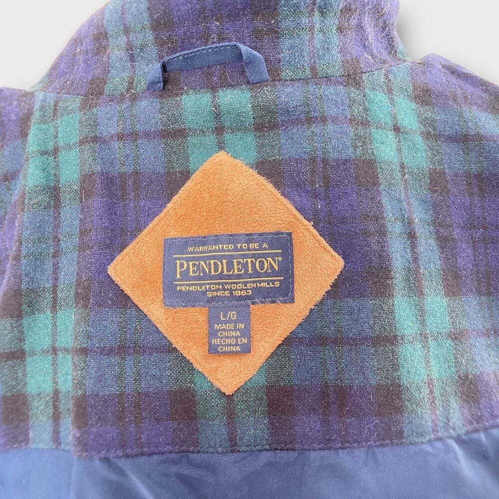 Pendleton Fuzzy Sherpa Fleece Wool Jacket Plaid T… - image 7